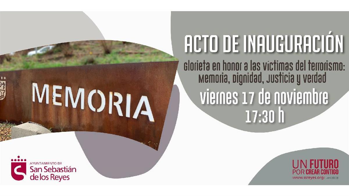 La ciudad rinde homenaje a las víctimas del terrorismo con la denominación de una glorieta en su memoria