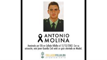 El Ayuntamiento rinde homenaje al Guardia Civil asesinado por ETA en 2002, Antonio Molina