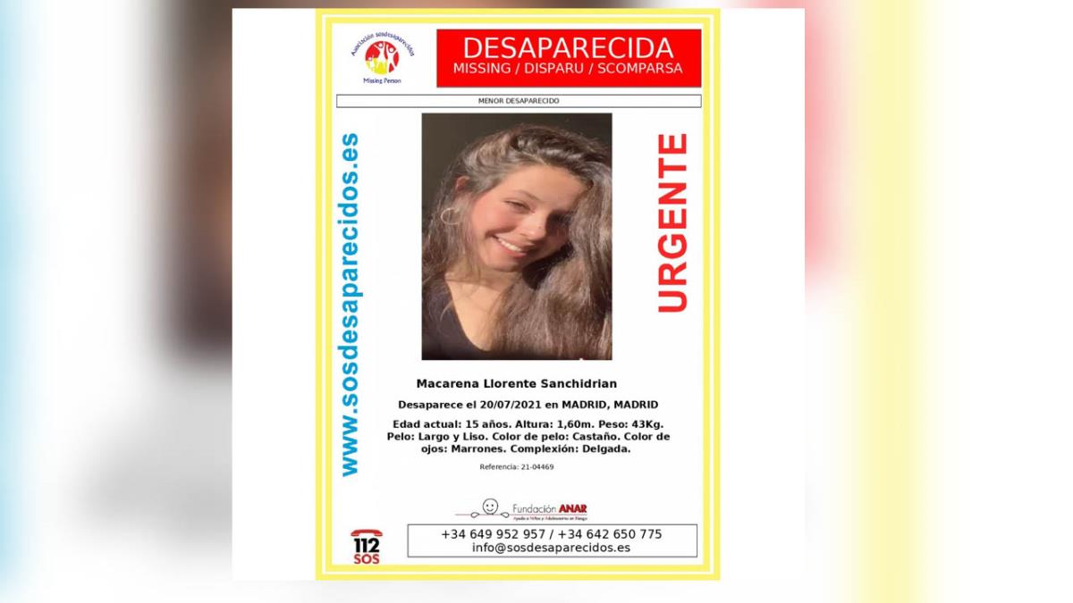 Ya son ocho días los que lleva desaparecida