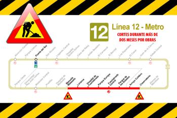 Las actuaciones en la línea de 12 (Metrosur) afectarán también a la estación Arroyo Culebro y durarán más de dos meses