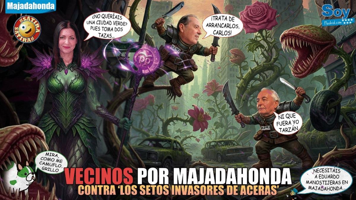 La moción de 'Vecinos por Majadahonda' para poder la vegetación fue apoyada por toda la oposición, pero rechazada por el PP