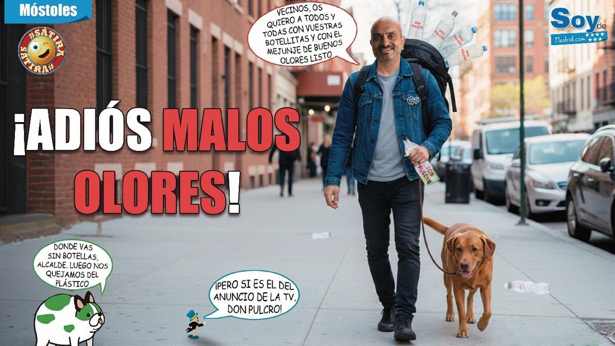 El Ayuntamiento de Móstoles distribuye botellas de limpieza gratuitas para diluir los orines caninos en la vía pública
