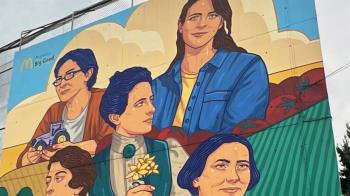 Esta obra de más de cien metros cuadrados ha sido realizada por la artista Lidia Cao