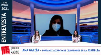 La portavoz adjunta de la formación naranja en la Asamblea de Madrid, Ana García, carga contra la actitud “irresponsable” de Ayuso
