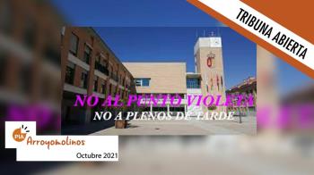 No a la celebración de plenos por la tarde y no al Punto Violeta