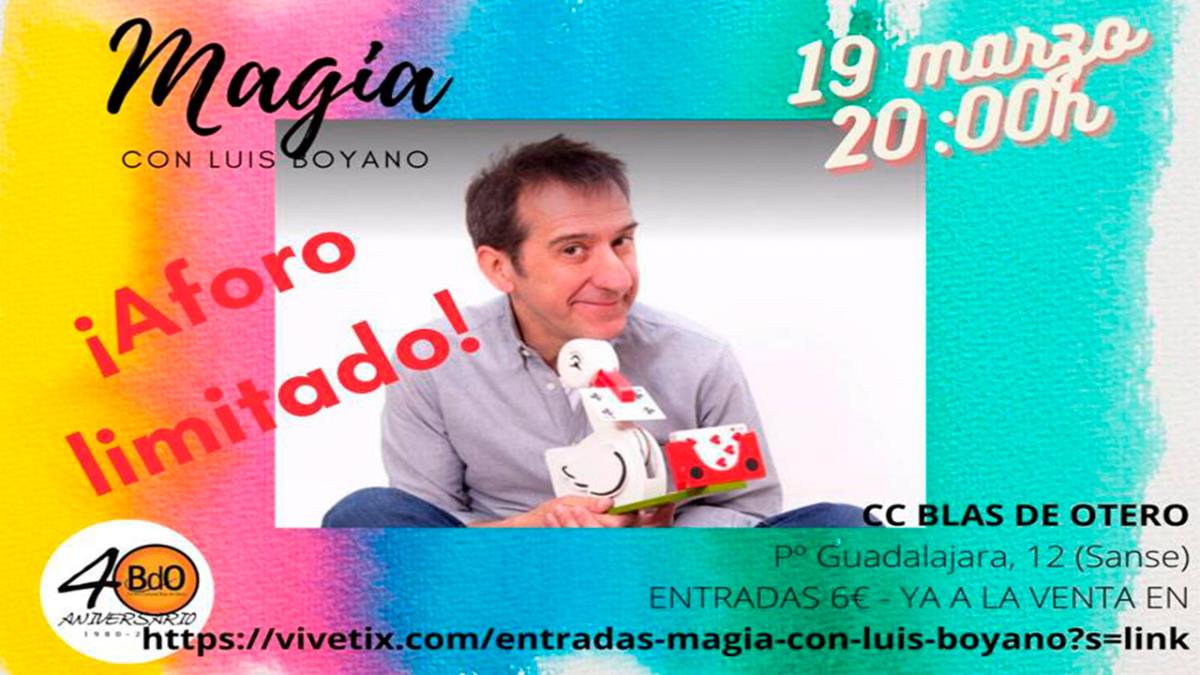 Luis Boyano ofrece un espectáculo para toda la familia en San Sebastián de los Reyes