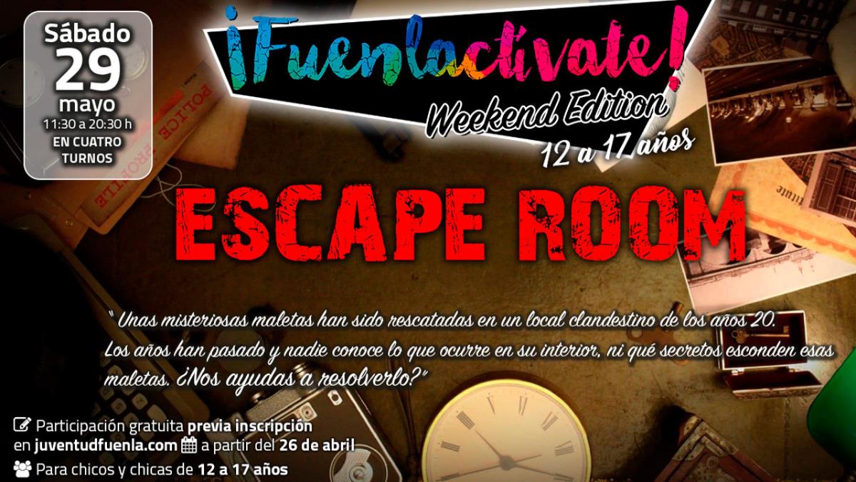 Abierto el periodo de inscripción para el scape room del próximo  29 de mayo