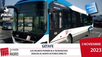 INFORMATIVO GETAFE | TecnoGetafe estrena nuevo autobús directo 
