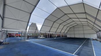 Así es la nueva cubierta para tres pistas de tenis