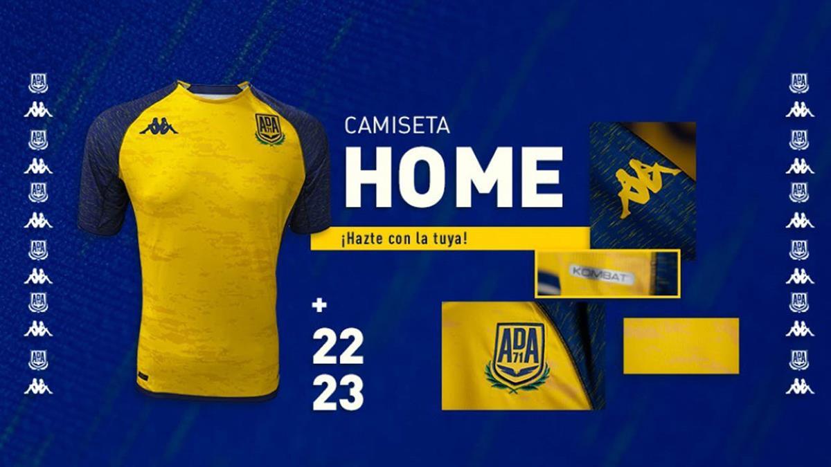 La camiseta, diseñada conjuntamente con Kappa, destaca por su efecto de camuflaje sobre fondo amarillo y efecto halo