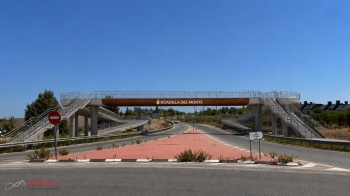 Comienza la construcción de una nueva pasarela para peatones y ciclistas sobre la M-513
