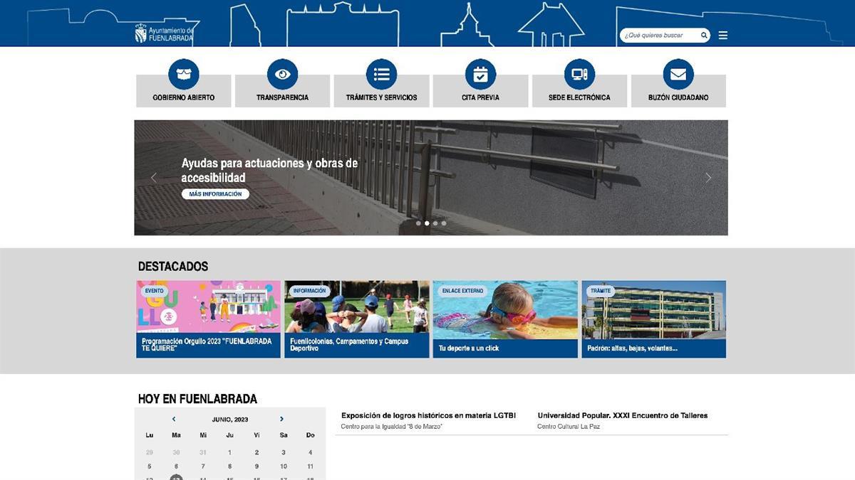 El Ayuntamiento estrena una página con un diseño más intuitivo que facilita el acceso a la información municipal y a la realización de trámites