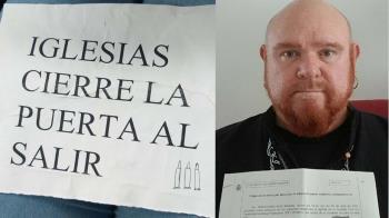 Roberto Murillo, concejal de Podemos, recibe una carta con tres proyectiles