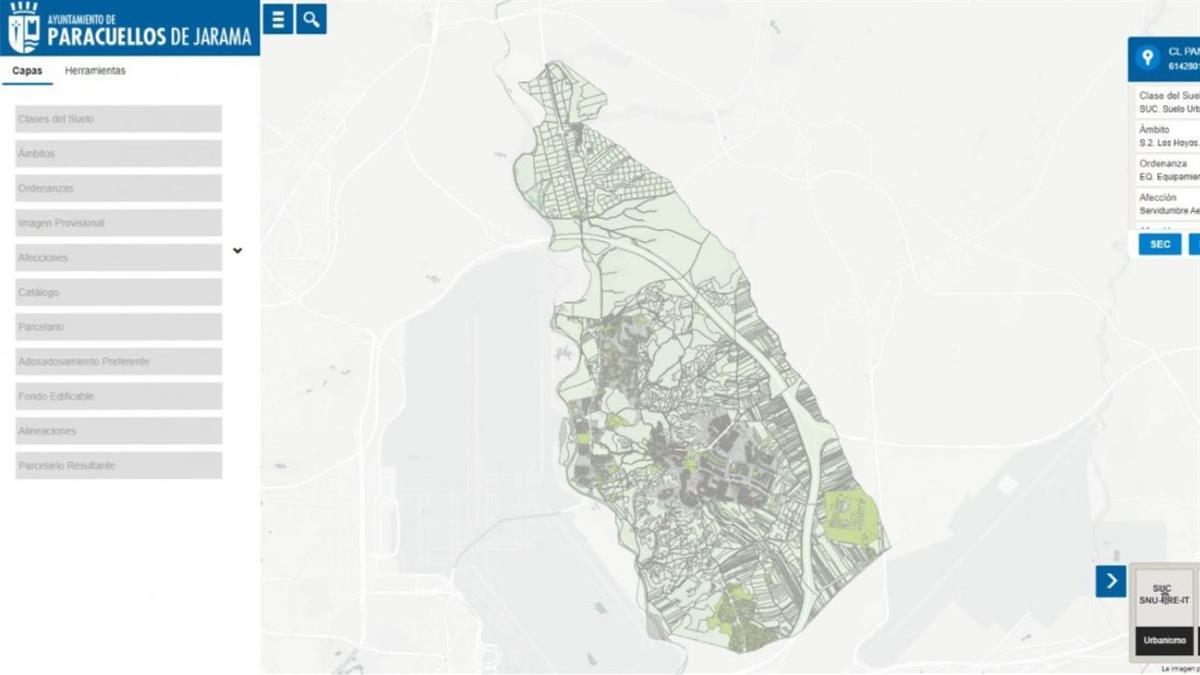 Accede al nuevo Geoportal que el Ayuntamiento de Paracuellos pone a tu disposición