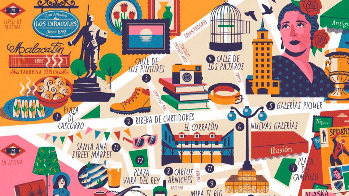 Daniel Diosdado es el ilustrador de esta guía editada por la empresa municipal Madrid Destino en castellano y en inglés