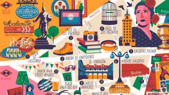 Daniel Diosdado es el ilustrador de esta guía editada por la empresa municipal Madrid Destino en castellano y en inglés