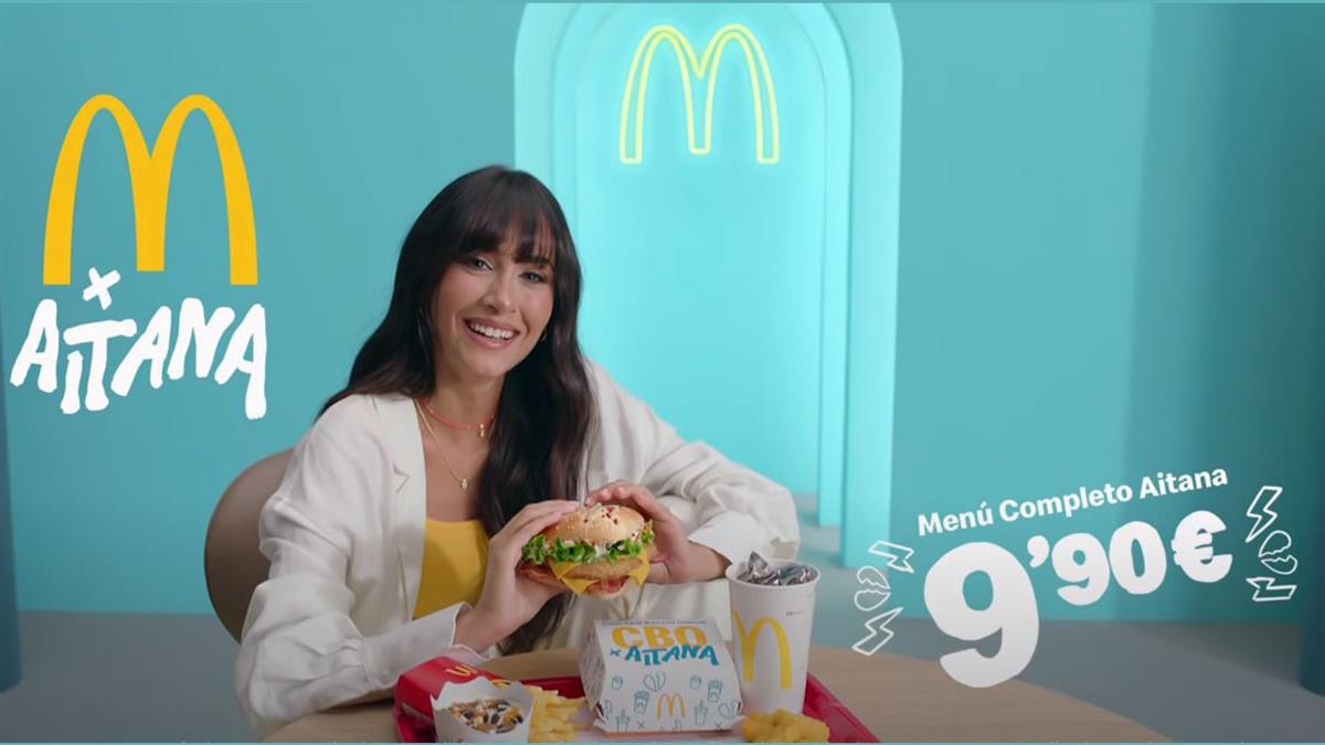 La cantante española Aitana ha lanzado un menú en colaboración con McDonalds que ha incendiado las redes
