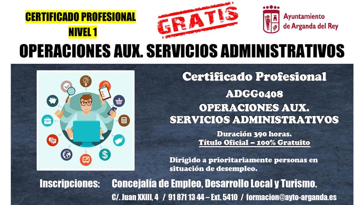 El Ayuntamiento ha puesto en marcha los `Certificados de Profesionalidad´ orientados a personas desempleadas