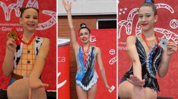 Las gimnastas lograron dos medallas de plata y una de bronce 