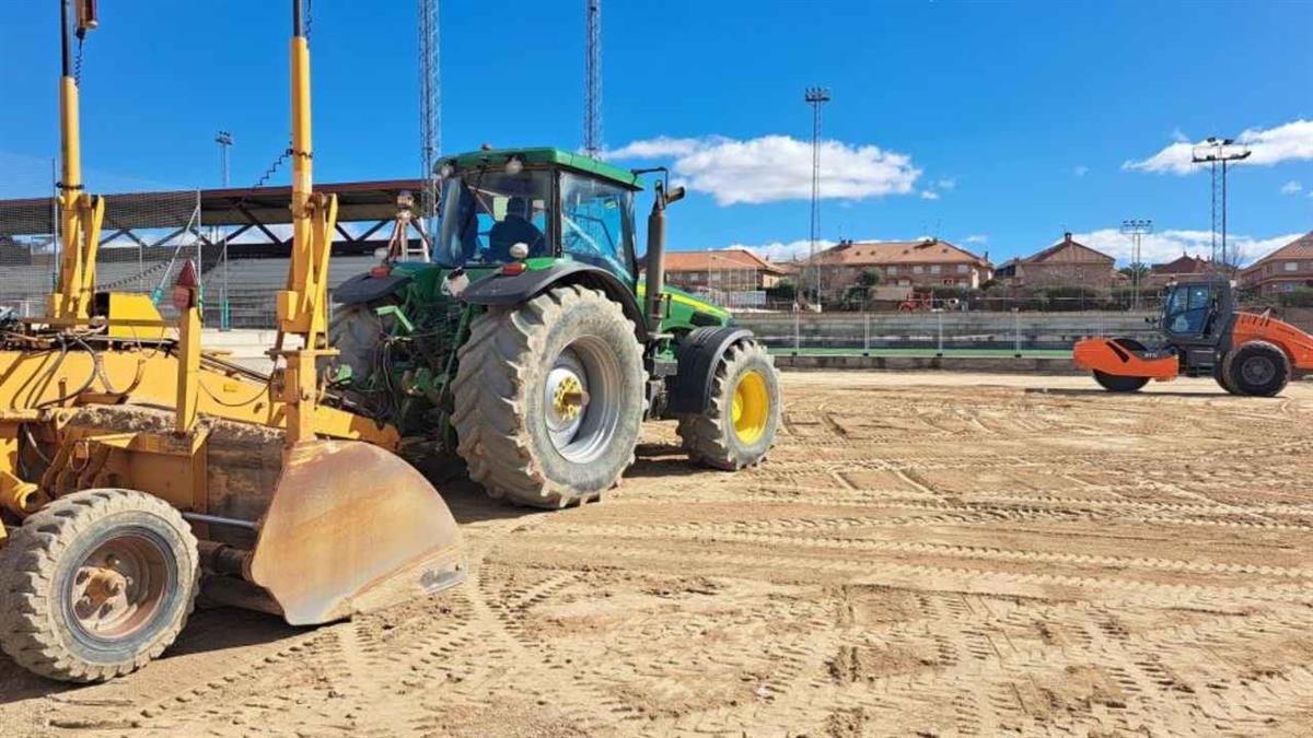 Las obras tuvieron que paralizarse debido a las continuas lluvias 