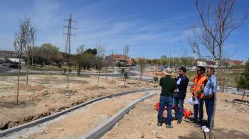 Las obras se están realizando en el principal acceso a Mejorada del Campo por la M-208