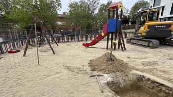 Ya han comenzado los trabajos para instalar cubiertas y dotarlo de sombras, el alcalde y el concejal de Medio Ambiente han visitado la zona