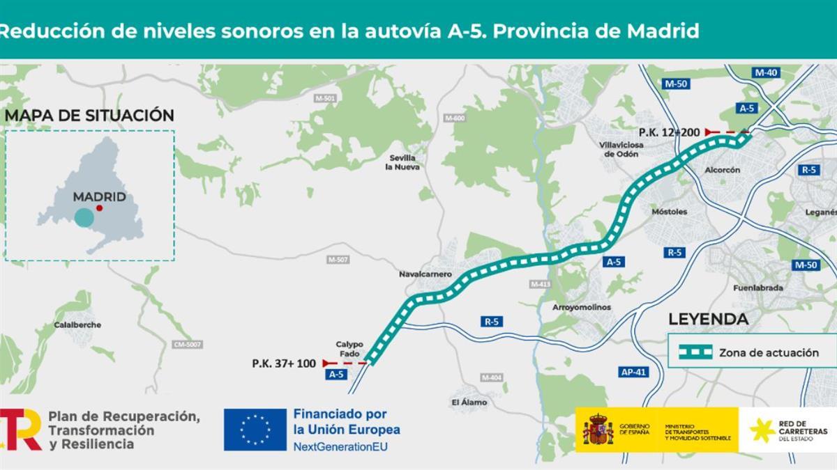 Se instalarán pantallas acústicas a la altura de Alcorcón, Móstoles y Navalcarnero