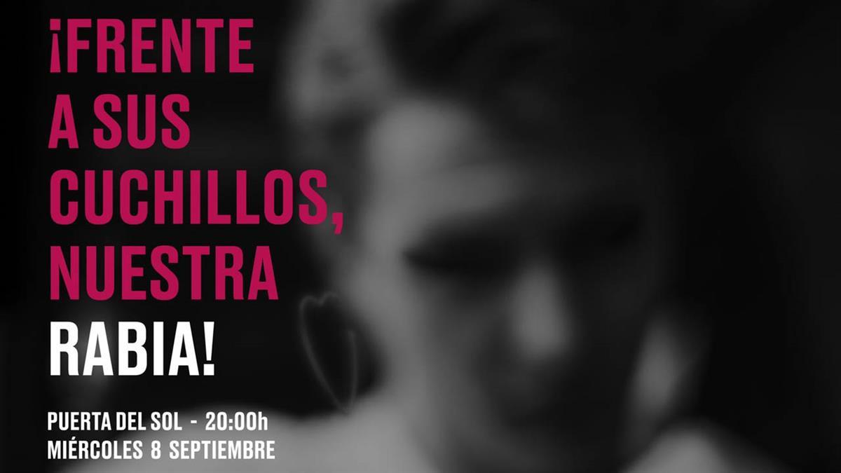 La protesta se hace bajo el lema ¡Frente a sus cuchillos, nuestra rabia!