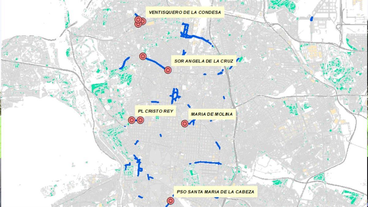 El dispositivo funciona desde hoy en los túneles de Ventisquero de la Condesa, María de Molina, Sor Angela de la Cruz, Santa María de la Cabeza y Cristo Rey
