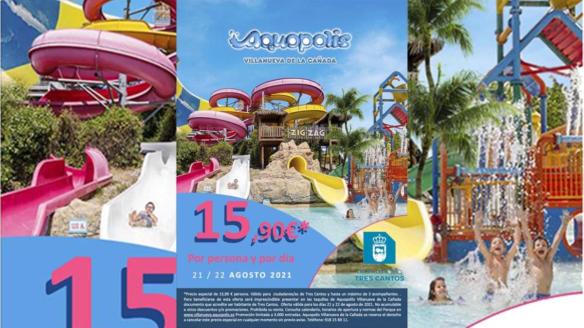 Gracias al acuerdo del Ayuntamiento de Tres Cantos con el Parque Warner, el Aquópolis y el Parque de Atracciones
