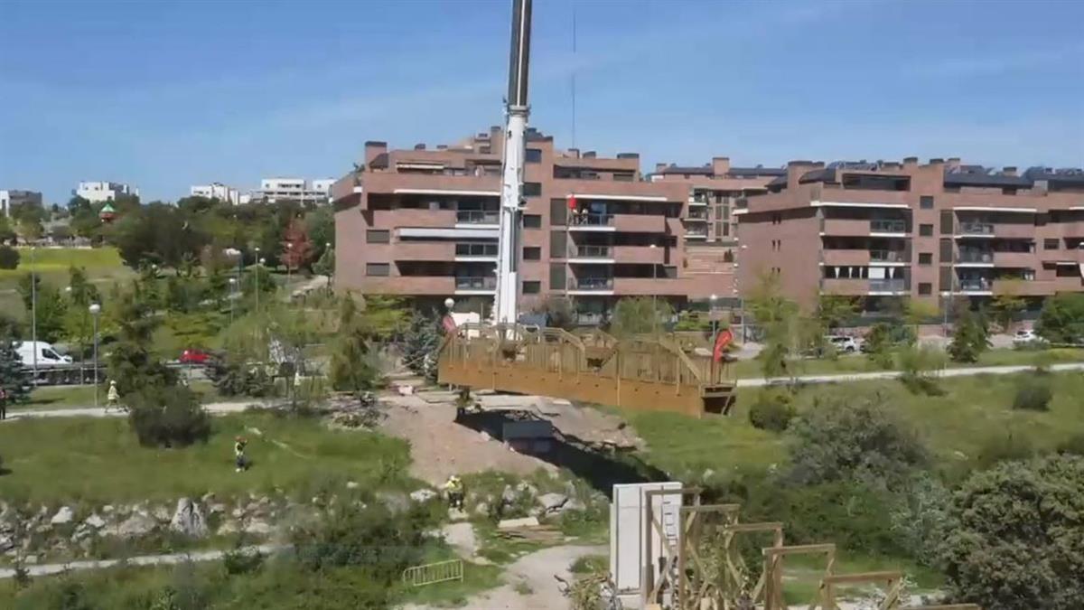 Una estructura de madera de 46,5 metros de longitud
