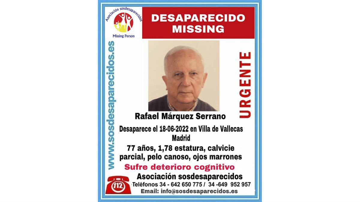 Rafael Márquez tiene 77 años y sufre deterioro cognitivo