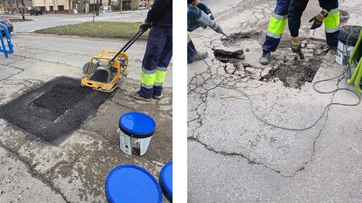 La localidad ha iniciado el Plan de Reparación de calzadas 