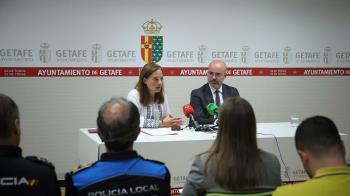 Presentado por la alcaldesa de Getafe, Sara Hernández, y el delegado del Gobierno en Madrid, Francisco Martín tras la celebración de la Junta