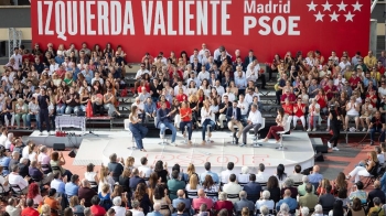 Los socialistas madrileños estuvieron acompañados del presidente del Gobierno que reclamó la movilización de los suyos; y de Óscar López que adelantó parte de su programa