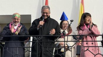 Francisco Martín se adelanta a la Nochevieja con el alcalde de Parla, Ramón Jurado