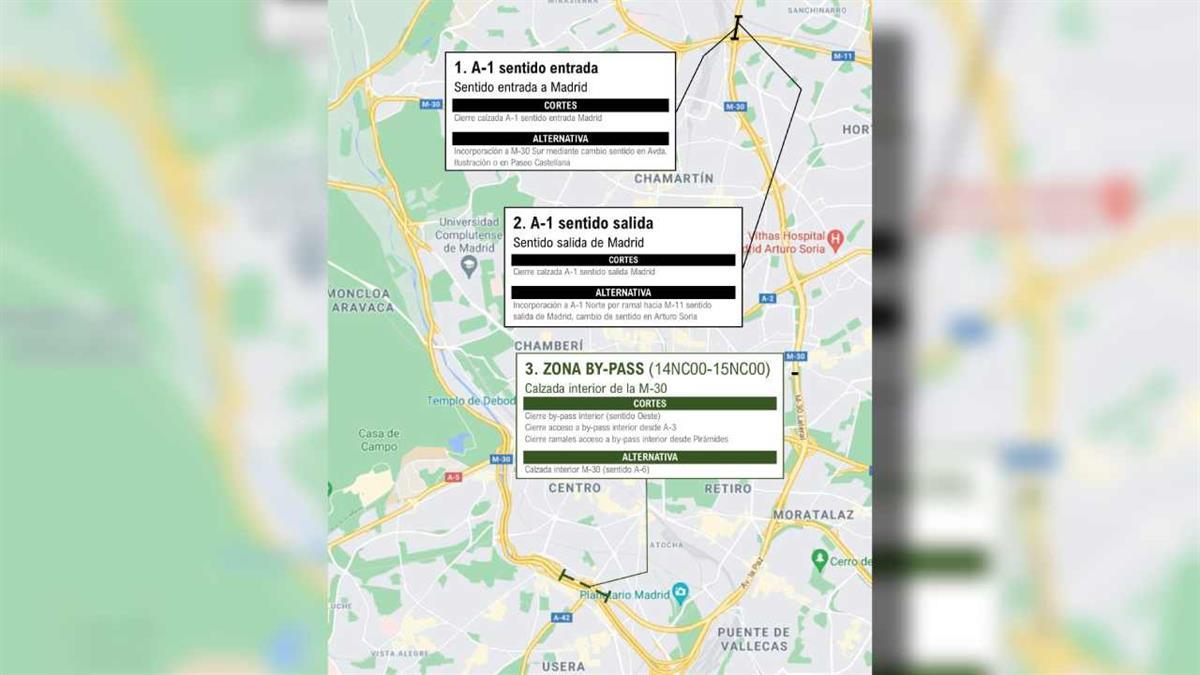 Los trabajos se ejecutarán en horario nocturno y diurno