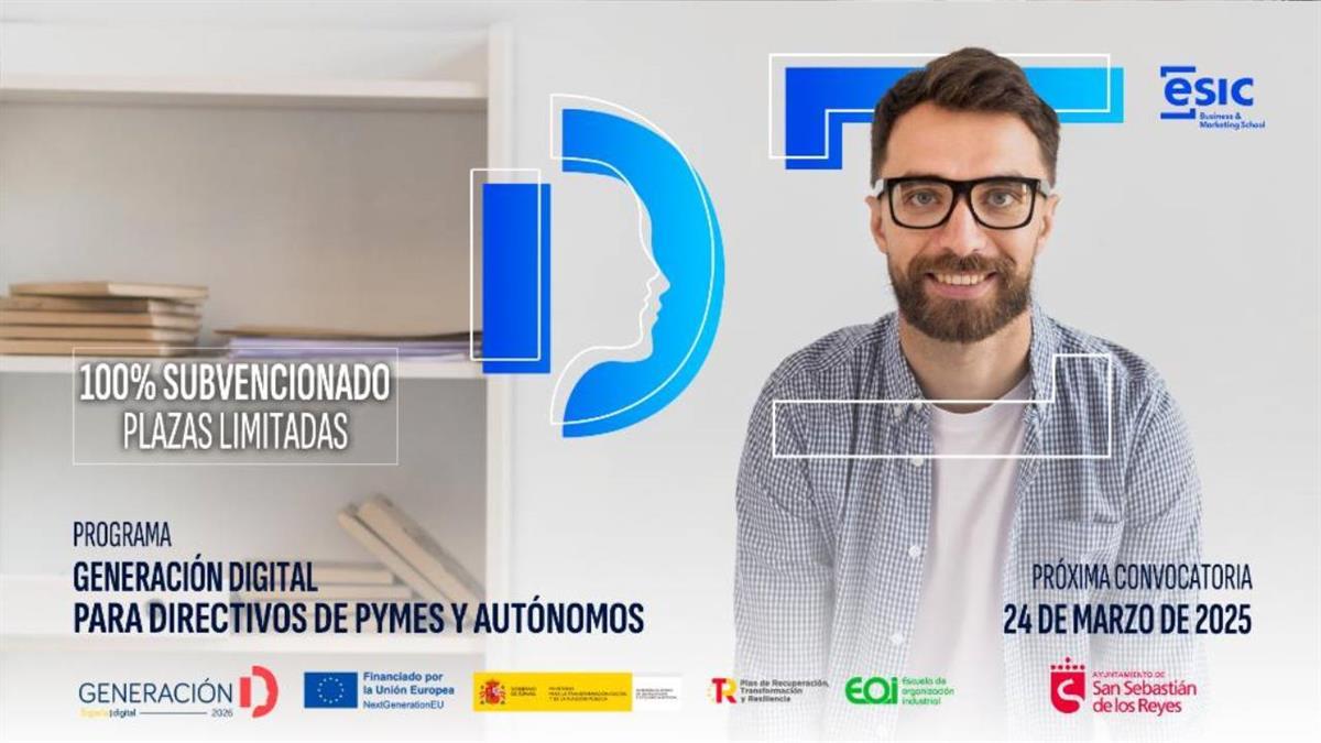 La convocatoria del programa Generación Digital para Directivos de Pymes se abrirá el 24 de marzo