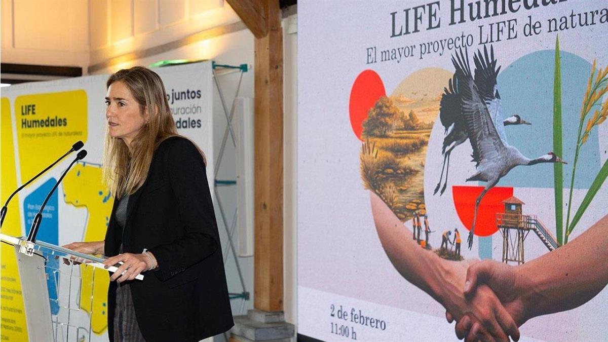 La vicepresidenta Sara Aagesen ha presentado LIFE Humedales que impulsa actuaciones en 17 CCAA para la protección del medio ambiente
