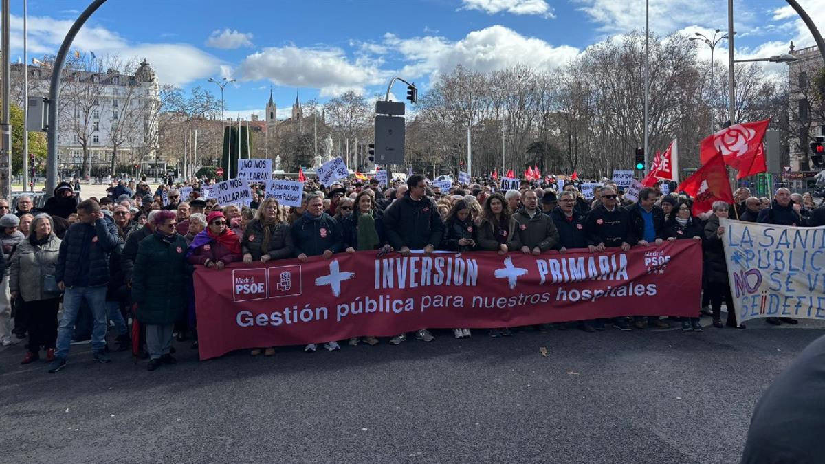 Los socialistas se han movilizado contra la privatización sanitaria