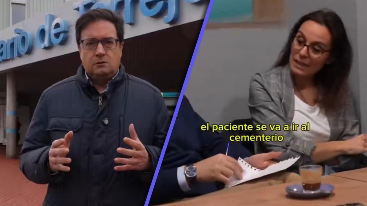 El secretario general del PSOE de Madrid se ha reunido con pacientes y trabajadores del centro hospitalario