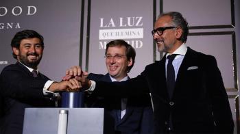 El alcalde de Madrid acude a la reapertura del Hotel Rosewood Villa Magna tras una gran reforma y más de un año y medio cerrado. 