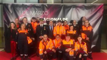 Protección Civil Getafe ha sido galardonada con la Cruz al Mérito con Distintivo Rojo