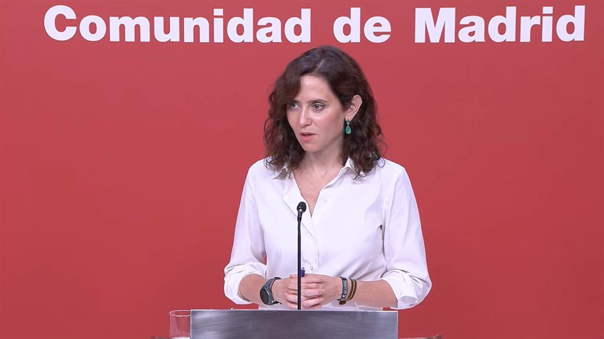 La presidenta de la Comunidad de Madrid anuncia 20 millones para actuaciones de urgencia