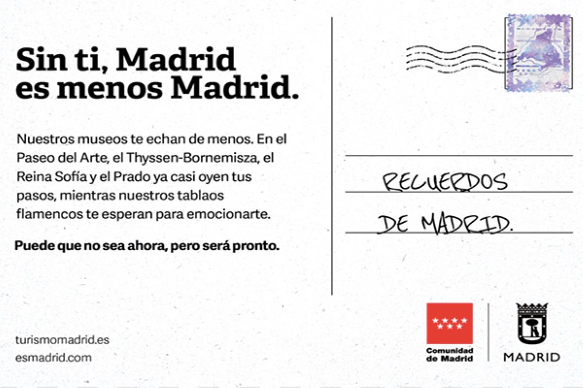'Sin ti, Madrid es menos Madrid' eslogan de la nueva campaña para atraer turismo a Madrid