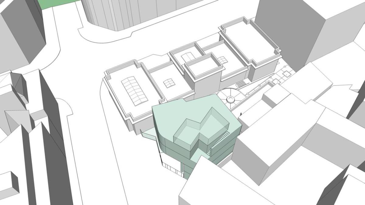 La ampliación consistirá en la construcción de un nuevo edificio de 608 m2 divididos en cuatro plantas