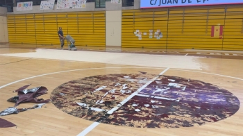 Comienzan los trabajos de rehabilitación de toda la superficie del pabellón