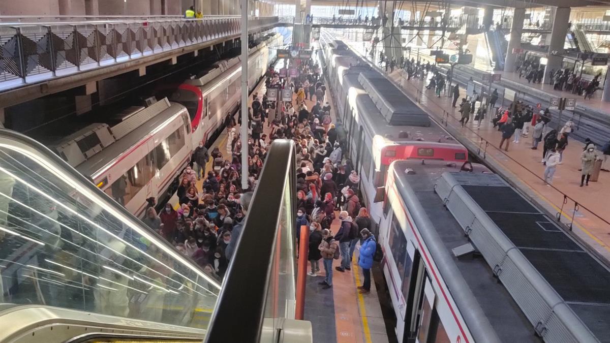 Las demoras se están produciendo por una avería en Atocha 
