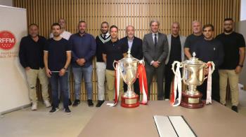 Durante la reunión de la dirección deportiva de la RFFM con los representantes de las canteras 