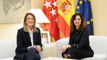 Roberta Metsola ha acudido el 29 de febrero a la Real Casa de Correos para mantener una reunión institucional con la presidenta de la Comunidad de Madrid